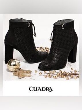 Cuadra Black Ankle Boots Size 6.5